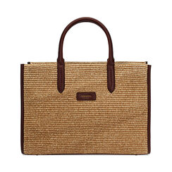 Borsa a mano donna beige in raffia, Primadonna, 25D585251RFBEIGUNI, 001 preview