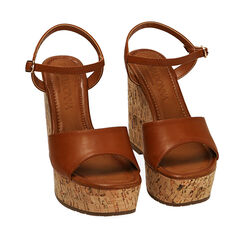 WOMEN SHOES WEDGE SYNTHETIC COGN, Primadonna, 214963642EPCOGN035, 002a