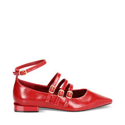 Ballerine rosse allacciate, Primadonna, 244934613SCROSS035, 001a