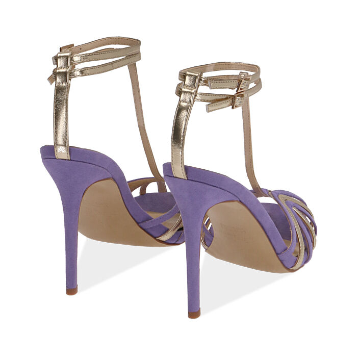 sandalo con tacco lilla