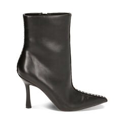 Stivaletti a punta neri, tacco 9,5 cm, Primadonna, 222100921EPNERO036, 001 preview