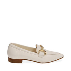 Mocasines crema de piel con estribo, Primadonna, 197261512PEPANN036, 001a