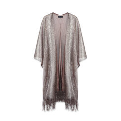 Poncho donna champagne in tessuto glitterato, Primadonna, 25B450103TSCHAMUNI, 001a