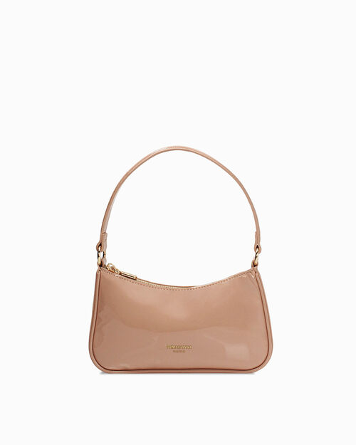 Mini bag nude con tracolla removibile, NUDE