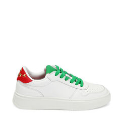 Sneakers bianco-rosso, 232601143EPBIRO035, 001a