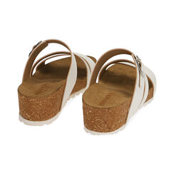 Sandalias blancas con tres bandas, Zapatos, 19M917281EPBIAN037, 003 preview