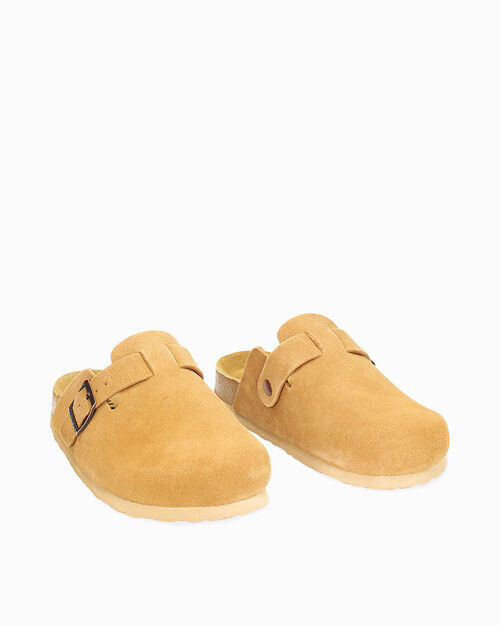 Sabot cognac in camoscio, 