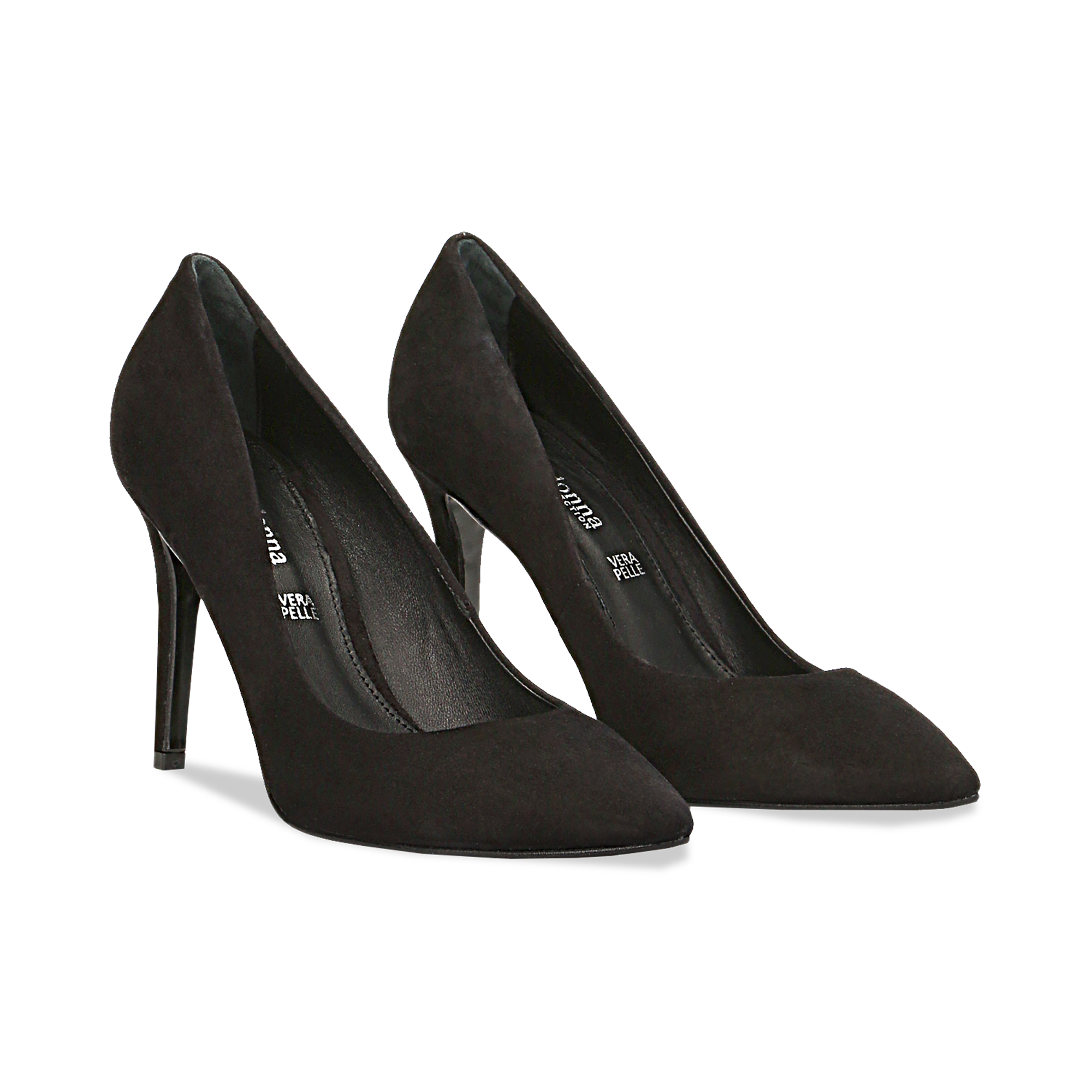 Maira - Décolleté scamosciate, tacco a spillo 8 cm - Beige, Blu, Nero,  Rosso - MitShopping - Abbigliamento e scarpe
