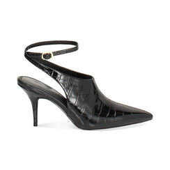 Décolleté slingback nere con tacco 8 cm da donna, Primadonna, 26M745103CCNERO035, 001 preview