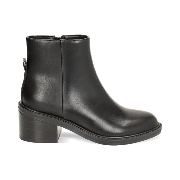 Tronchetto nero basic tacco largo 5 cm I Primadonna Collection
