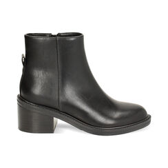 Tronchetto nero basic, tacco largo 5 cm, Primadonna, 242723602EPNERO036, 001 preview