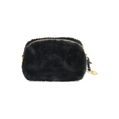 Borsa a tracolla in faux fur nera, Primadonna, 265700565FUNEROUNI, 004 preview