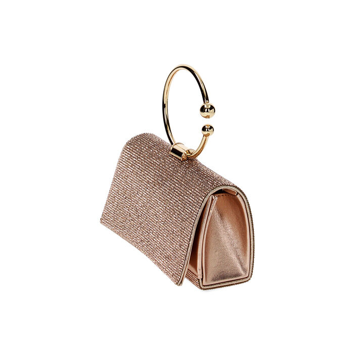 Minibag oro rosa quadrata con pietre donna Primadonna Collection