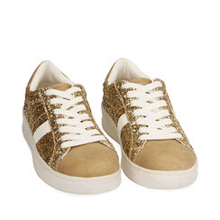Sneakers oro glitter, SPECIAL SALES, 190622312GLOROG035, 002a