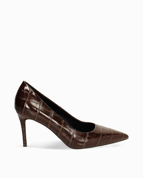 D&eacute;collet&eacute; marr&oacute;n oscuro tac&oacute;n 8 cm