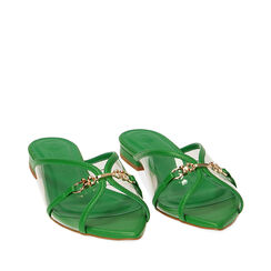 Sandali flat verdi in pvc, Primadonna, 192114103EPVERD038, 002a