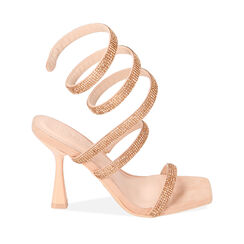WOMEN SHOES SANDAL MICROFIBER NUDE, Primadonna, 214912938MFNUDE036, 001a