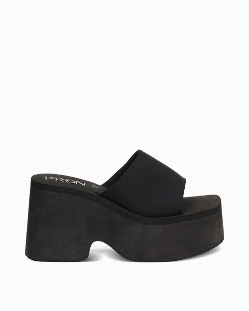 Sandali neri tacco 9,5 cm, BLACK