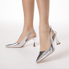 D&eacute;collet&eacute; argento tacco 7,5 cm, Scarpe, 272141101LMARGE035, 002a