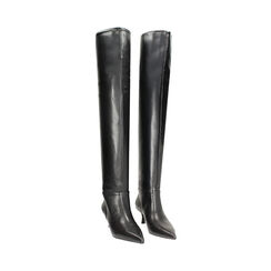 Stivali sopra il ginocchio neri con tacco 5,6 cm, Primadonna, 262139715EPNERO035, 003 preview