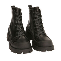 Botas militares gruesos negros , 203013201EPNERO037, 002a