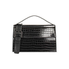 Sac à main noir effet croco, Fin de Collection, 24D532501CCNEROUNI, 001 preview