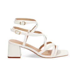 Sandali bianchi tacco 5,5 cm, Primadonna, 274941747EPBIAN035, 001 preview