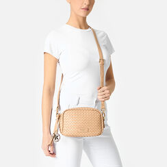 Mini sac à main femme beige tressé, Primadonna, 255705311EIBEIGUNI, 002a