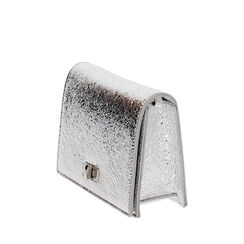 Mini bag argento in laminato crack, Promozioni, 245126053LCARGEUNI, 002a