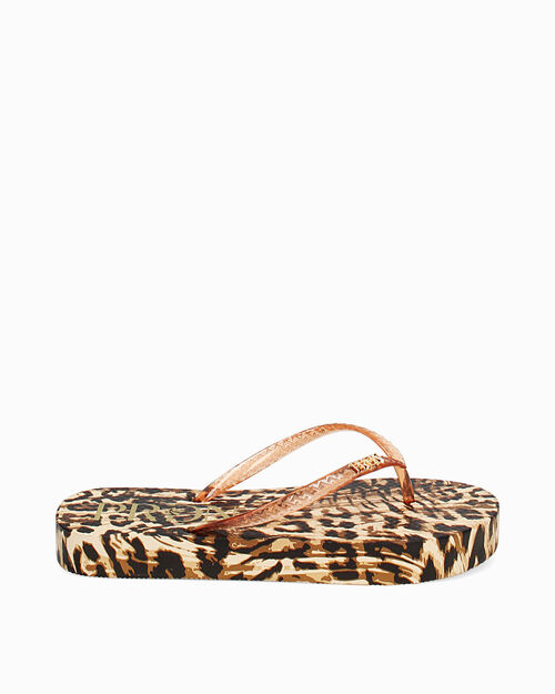 Sandales plage l&eacute;opard avec charme sauvage, LEOPARD