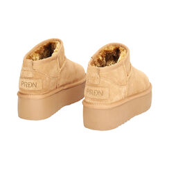 Bottines d'hiver camel en daim avec talon de 4,5 cm, Primadonna, 26N801251CMCAME035, 004 preview