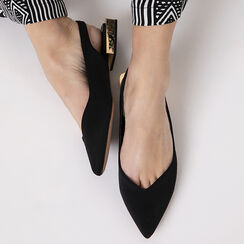 Bailarinas destalonadas negras elegantes, Zapatos, 274946666LYNERO035, 002 preview