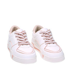 Sneakers bianco-rosa, Primadonna, 230111302EPBIRA035, 002a