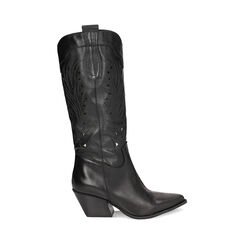 WOMEN SHOES BOOTS LEATHER NERO, Primadonna, 23L635050PENERO035, 001 preview