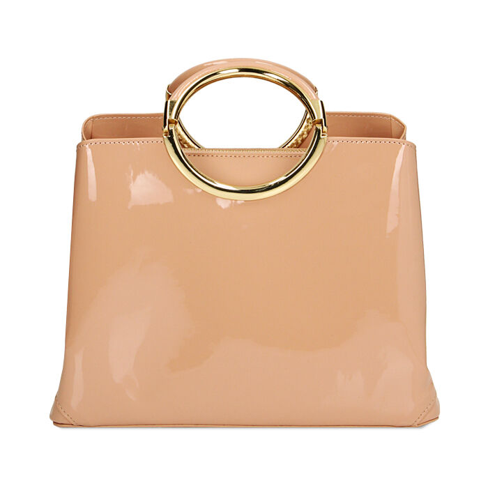 Bolso de mano color nude con barniz mujer Primadonna Collection