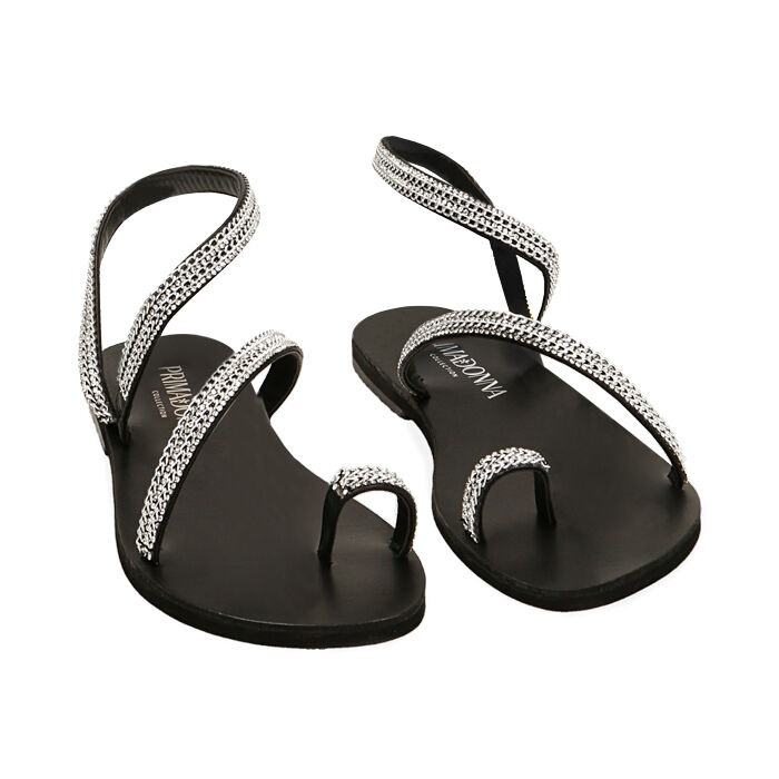 Sandali donna gioiello neri Primadonna Collection