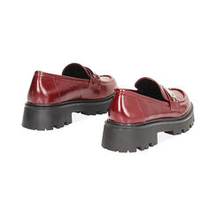 Mocasines burdeos brillantes con tacón de 4,4 cm, Primadonna, 264954315EUBORD035, 004 preview
