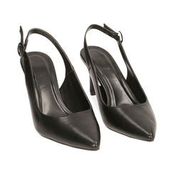 Slingback nere, tacco 7 cm , SPECIAL WEEK, 192133673EPNERO038, 002 preview