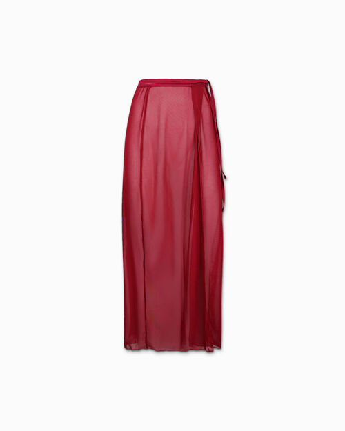 Cover-up para mujer burdeos en tejido, 