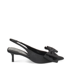 Sandalias slingback mujer negras con lazo, Primadonna, 252115911LYNERO035, 001a