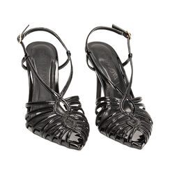 Sandalias de tacón negras de charol, Primadonna, 232107903VENERO035, 002a