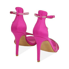 Sandales en satin fuchsia, talon 10 cm , Primadonna, 192174221RSFUCS037, 004 preview