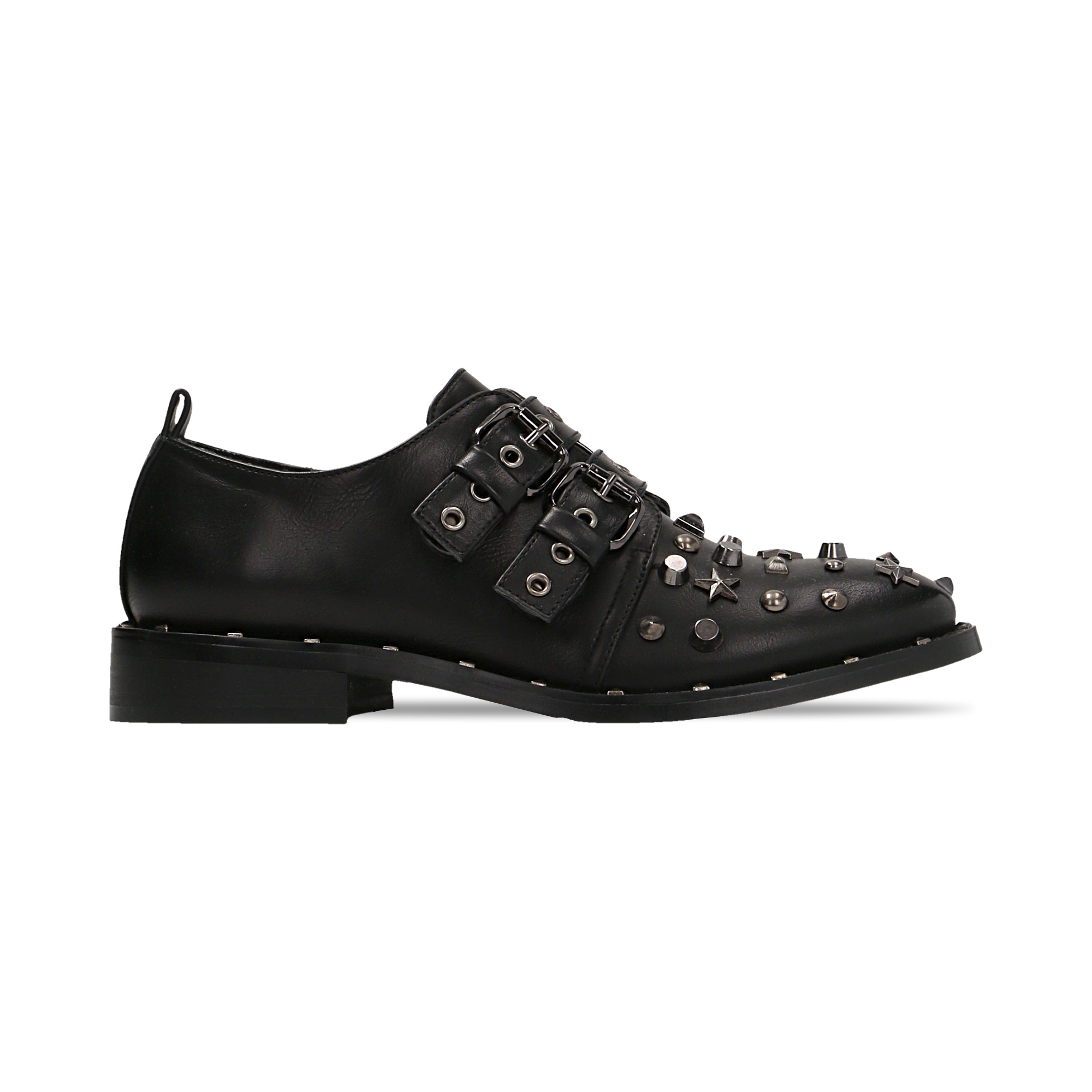 Scarpe Fibbia Nera con Tacco Basso - Cod. 129382510EPNERO | Primadonna  Collection