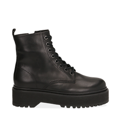 Anfibi platform neri in pelle, Primadonna, 167728502PENERO036, 001a