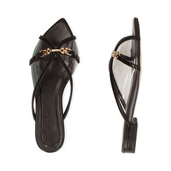 Sandali flat neri in pvc, Primadonna, 192114103EPNERO036, 003 preview
