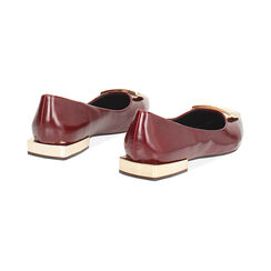 Ballerine bordeaux brillantes avec semelle en caoutchouc, Primadonna, 264934601EUBORD035, 004 preview