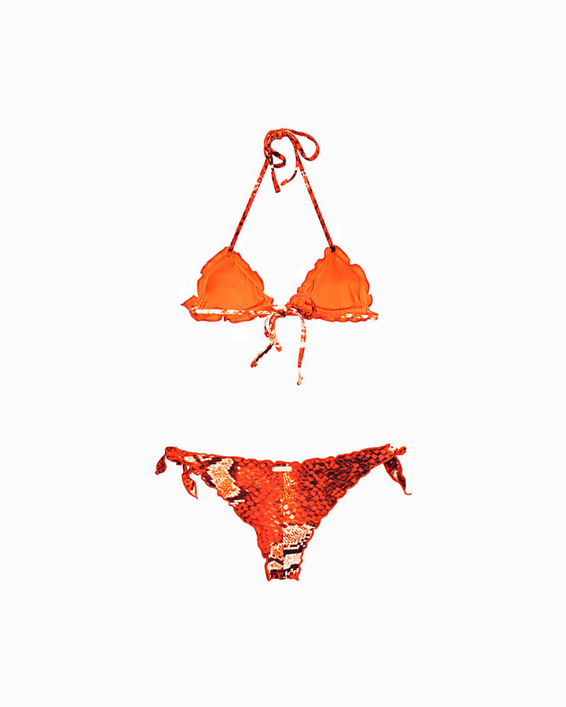 Bikini da donna stampato arancio image number null