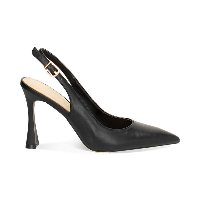 Escarpins slingback femme noirs glamour, Primadonna, 252141201EPNERO035