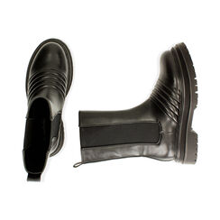 Chelsea boots neri, tacco 5 cm , SALDI, 180611218EPNERO037, 003 preview