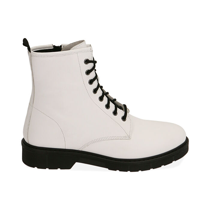 Botas Militares para mujer de piel blanco | Primadonna Collection